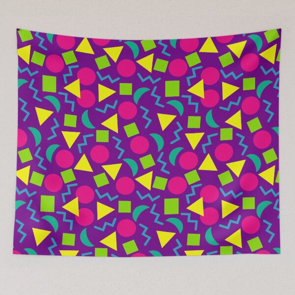 Item preview, New Wave 80's 90's Vivid Abstract Shapes Pattern designed and sold by CharJens.