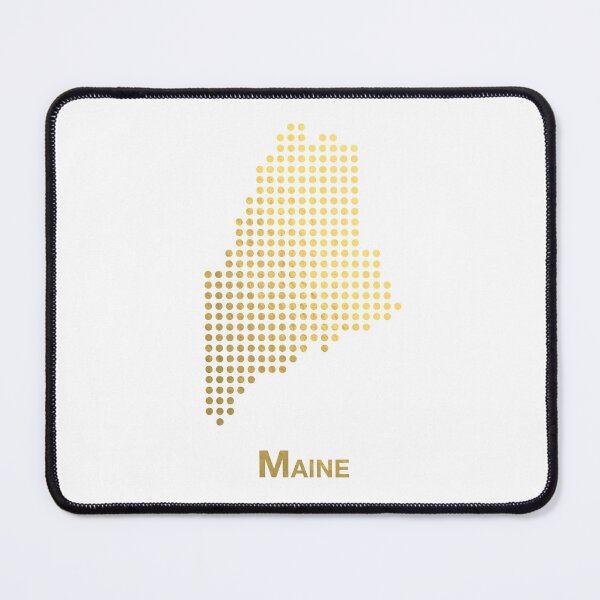 Item preview, Maine gold dotted map designed and sold by captaingursel.