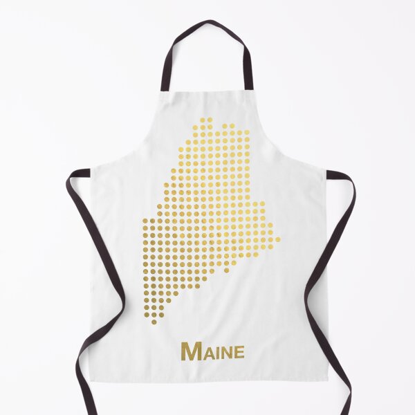 Item preview, Maine gold dotted map designed and sold by captaingursel.