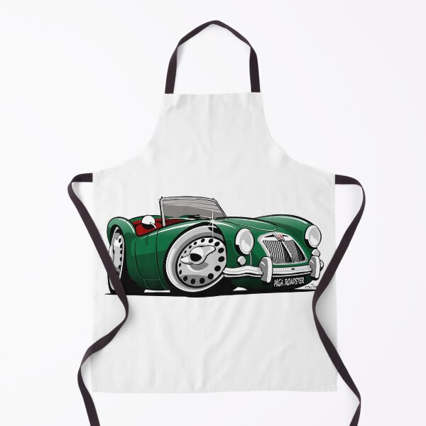 Item preview, MG MGA roadster caricature green designed and sold by car2oonz.