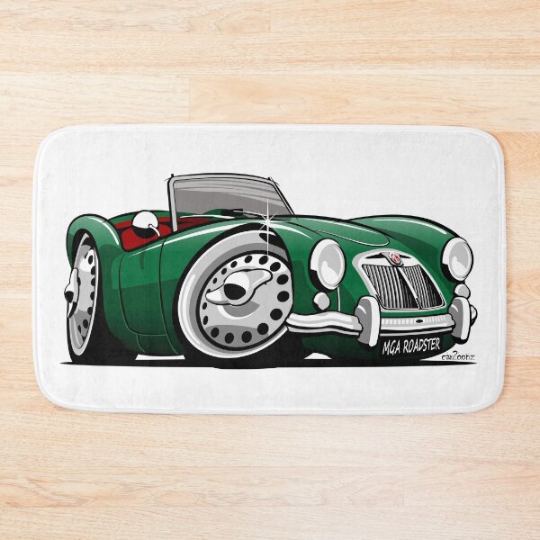 Item preview, MG MGA roadster caricature green designed and sold by car2oonz.
