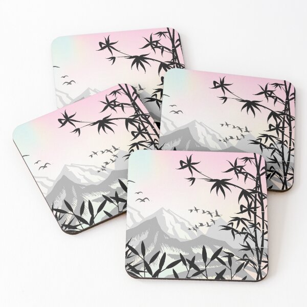 Item preview, Japanese style mountain view with bamboos designed and sold by Designbyfia.