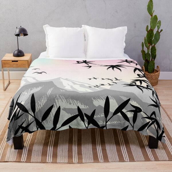 Item preview, Japanese style mountain view with bamboos designed and sold by Designbyfia.