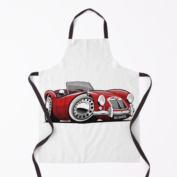 Item preview, MG MGA roadster caricature red designed and sold by car2oonz.