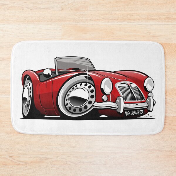 Item preview, MG MGA roadster caricature red designed and sold by car2oonz.