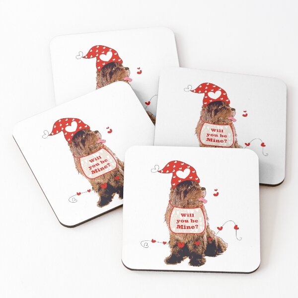 Item preview, Brown Newfie with gnome hat for Valentines designed and sold by Christine Mullis.