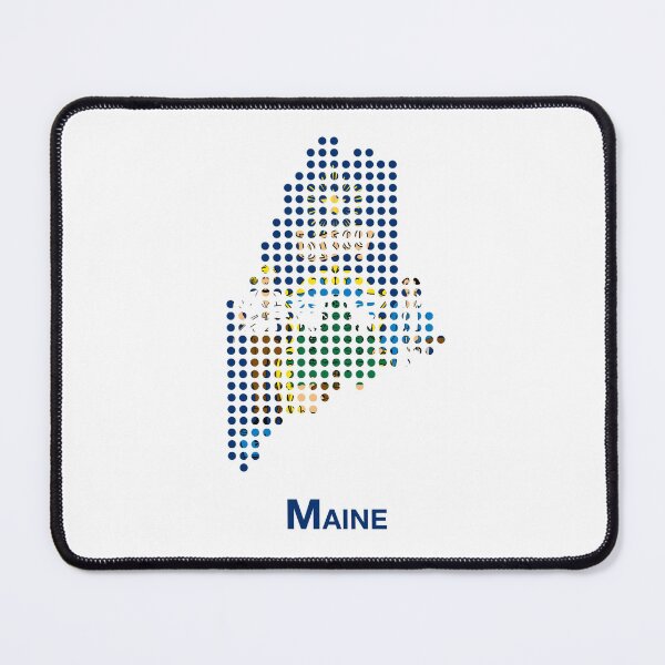 Item preview, Maine state flag dotted map designed and sold by captaingursel.