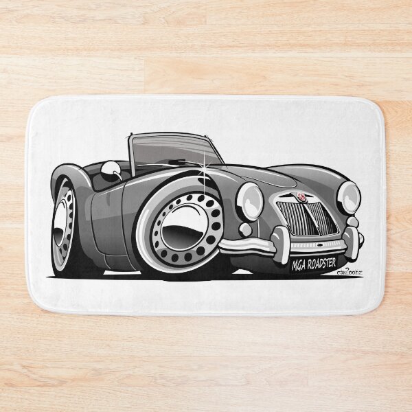 Item preview, MG MGA roadster caricature silver designed and sold by car2oonz.