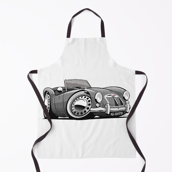Item preview, MG MGA roadster caricature silver designed and sold by car2oonz.