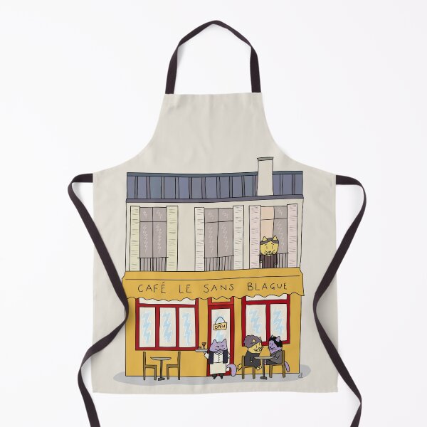 Item preview, Cafe le sans blague in the French Dispatch, with cats! designed and sold by illustrations by debs.