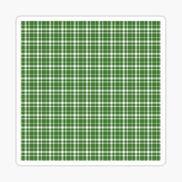 Sticker Green plaid pattern