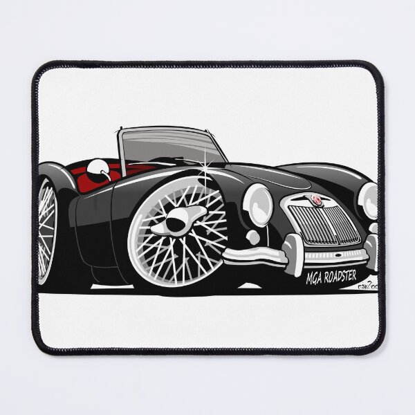 Item preview, MG MGA roadster caricature black designed and sold by car2oonz.