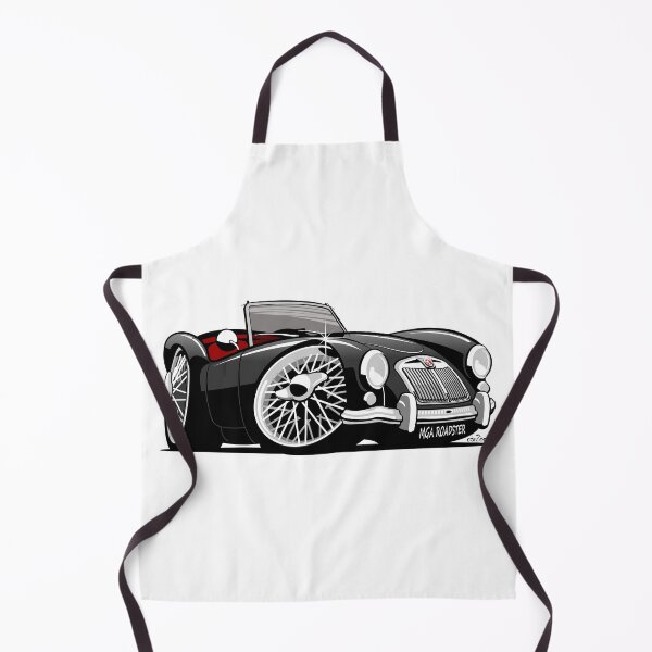 Item preview, MG MGA roadster caricature black designed and sold by car2oonz.