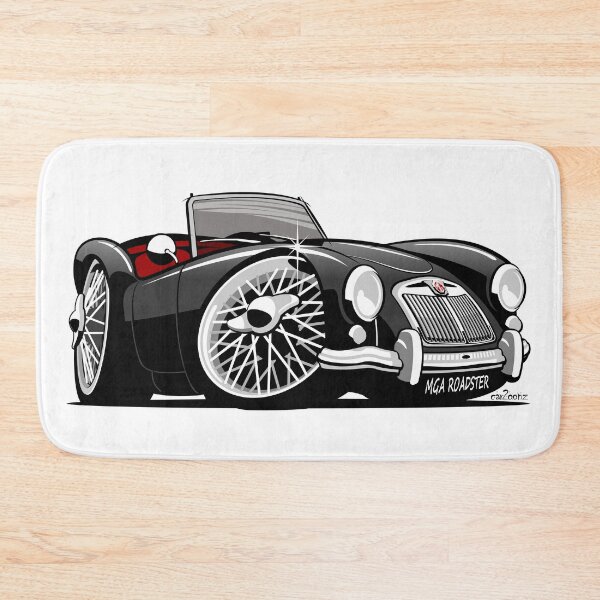 Item preview, MG MGA roadster caricature black designed and sold by car2oonz.
