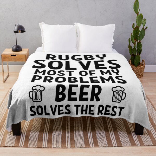 Item preview, Rugby solves most of my problems. Beer solves the rest. designed and sold by TheGreenGoat.