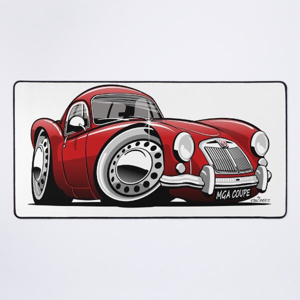 Artikelvorschau, MG MGA Coupé Karikatur rot entworfen und verkauft von car2oonz.