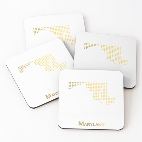 Item preview, Maryland gold dotted map designed and sold by captaingursel.