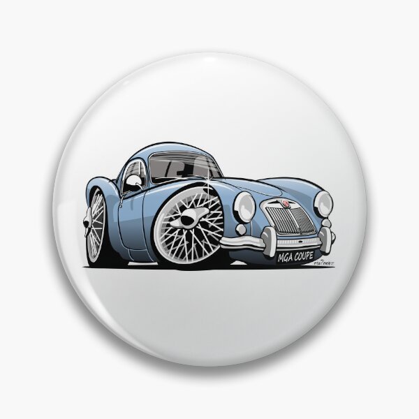 Artikelvorschau, MG MGA Coupé Karikatur blau entworfen und verkauft von car2oonz.