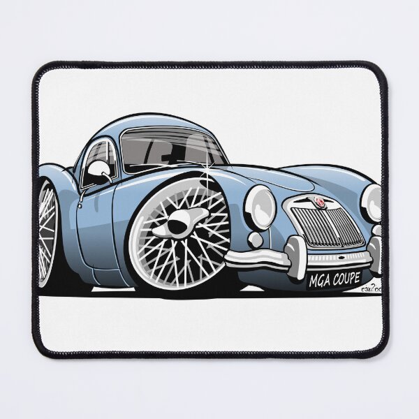 Artikelvorschau, MG MGA Coupé Karikatur blau entworfen und verkauft von car2oonz.