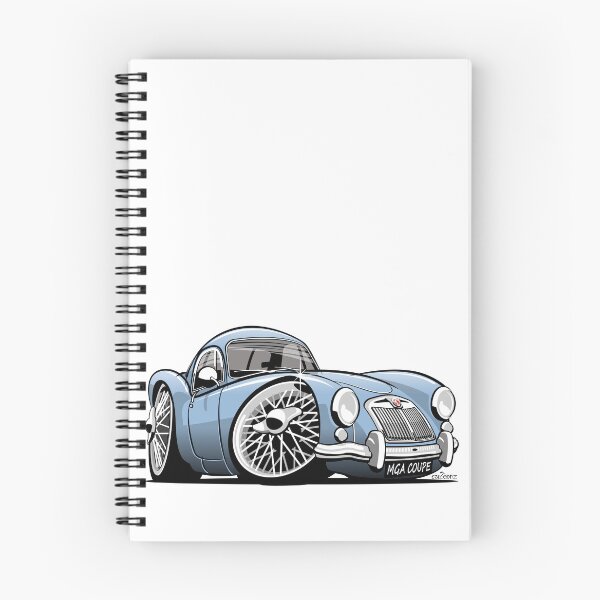 Artikelvorschau, MG MGA Coupé Karikatur blau entworfen und verkauft von car2oonz.