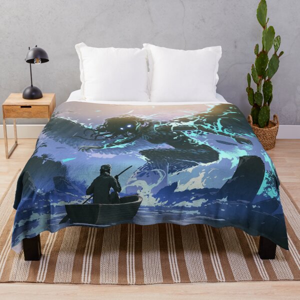 Item preview, Forest Protector A man on a Boat Facing A Legendary Angel in The Dark Forest designed and sold by ONORMAL.