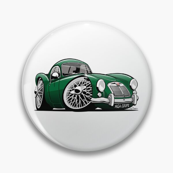 Aperçu de l'œuvre MG MGA coupé caricature verte créée et vendue par car2oonz.