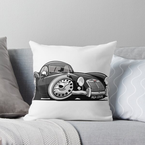 Artikelvorschau, MG MGA Coupé Karikatur schwarz entworfen und verkauft von car2oonz.