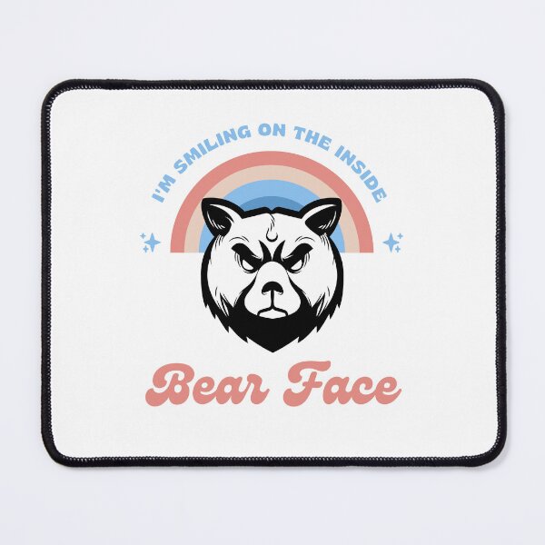 Item preview, Bear Face Rainbow - LGBT Humour - I'm smiling on the inside designed and sold by BearLoveDesign.
