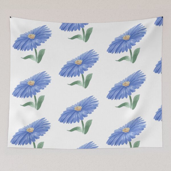 Item preview, Blue aster flower watercolor  designed and sold by The-Lerach.
