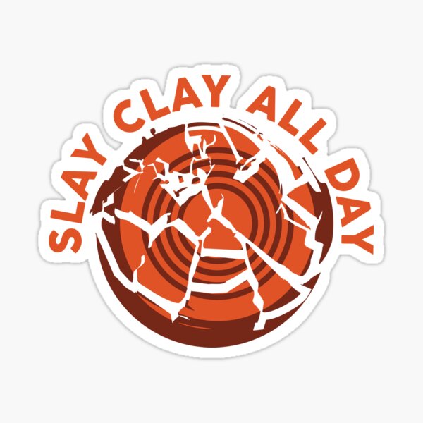 Slay Clay All Day Skeet Trap Clay Shooting Sticker