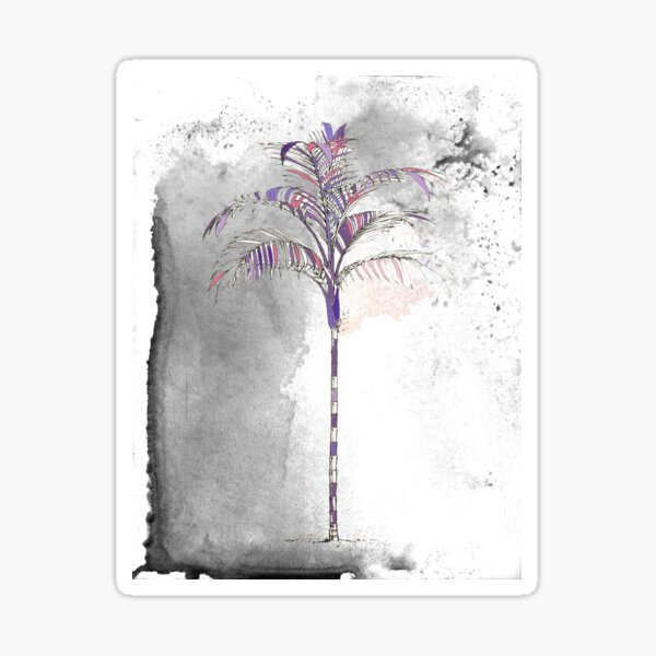 Painted Gray Palm Sticker