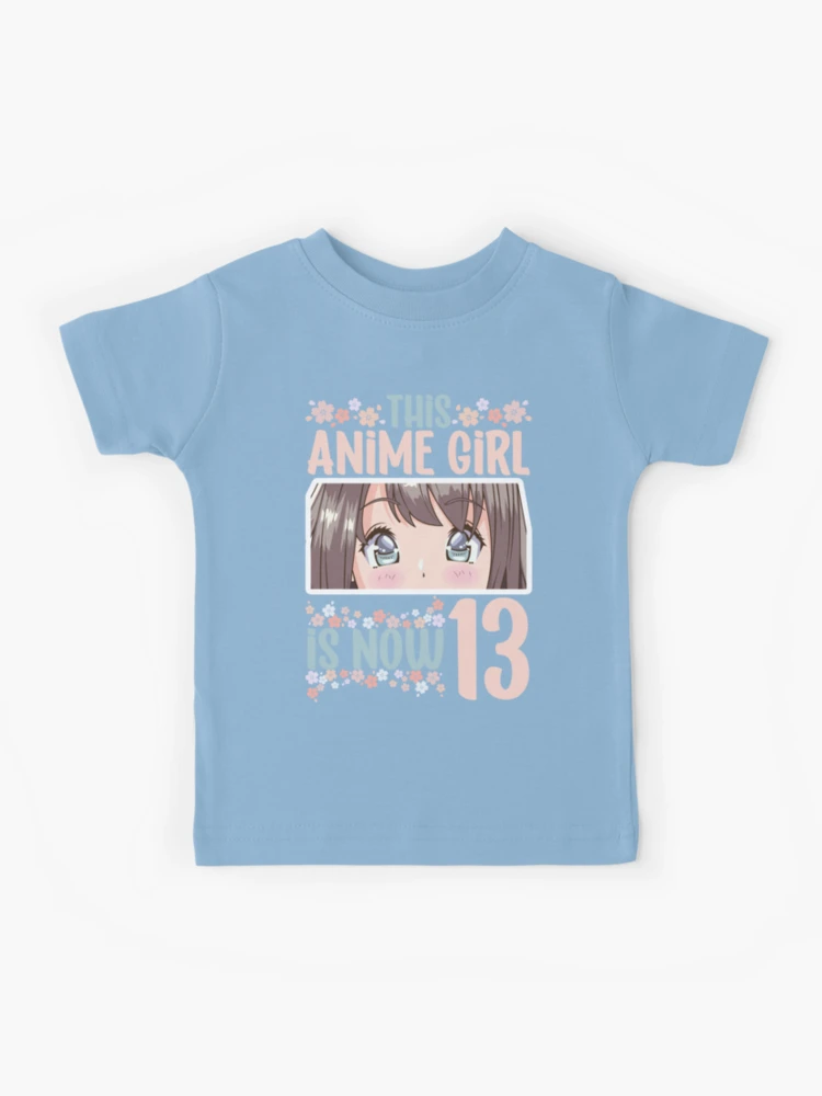 Kawaii Anime Merch 13th Birthday Girl Gifts 13 Years Old Shirt