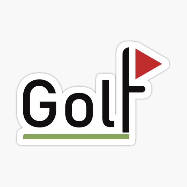 "Cool golf design with red flag and golfing grass" Sticker for Sale by