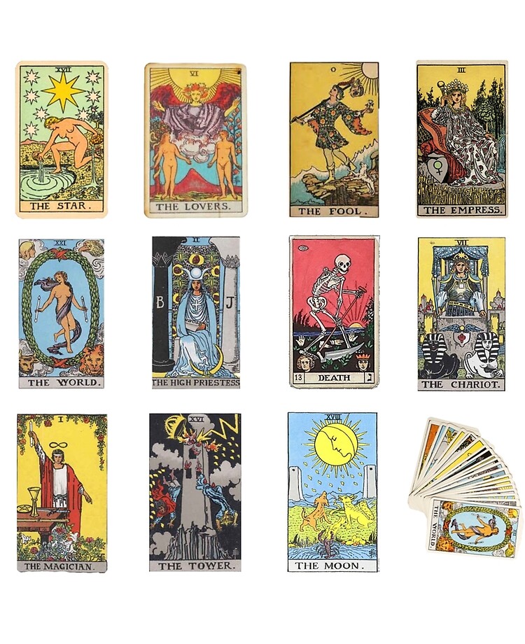 Tarot Cards Set - Tarot Cards - Sticker