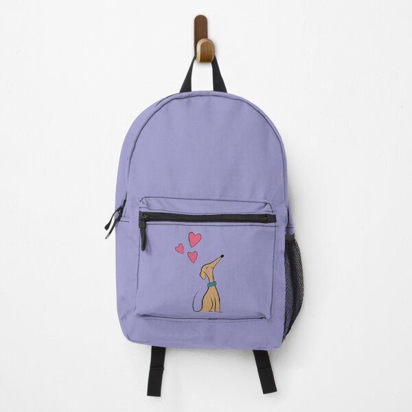 Item preview, Drawing of a greyhound in love with violiet background designed and sold by Martapp.