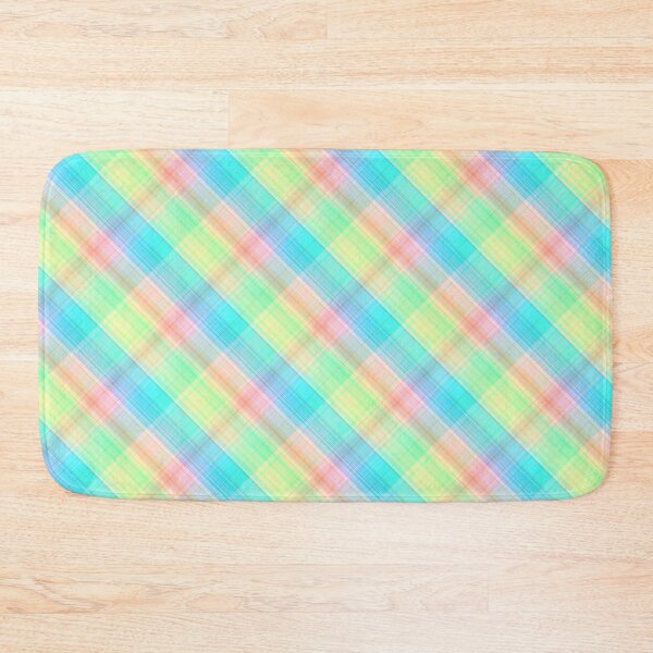 Item preview, bright yellow and blue clark plaid  designed and sold by Rawan Alghunmien.