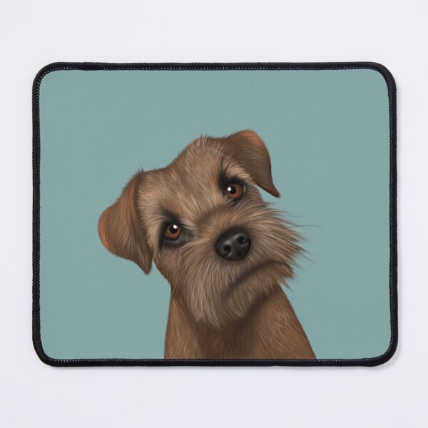 Item preview, Border Terrier on Blue designed and sold by Kittys-Art.