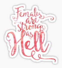 Females Are Strong in Pink Sticker