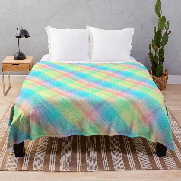 Item preview, bright yellow and blue clark plaid designed and sold by Rawan Alghunmien.