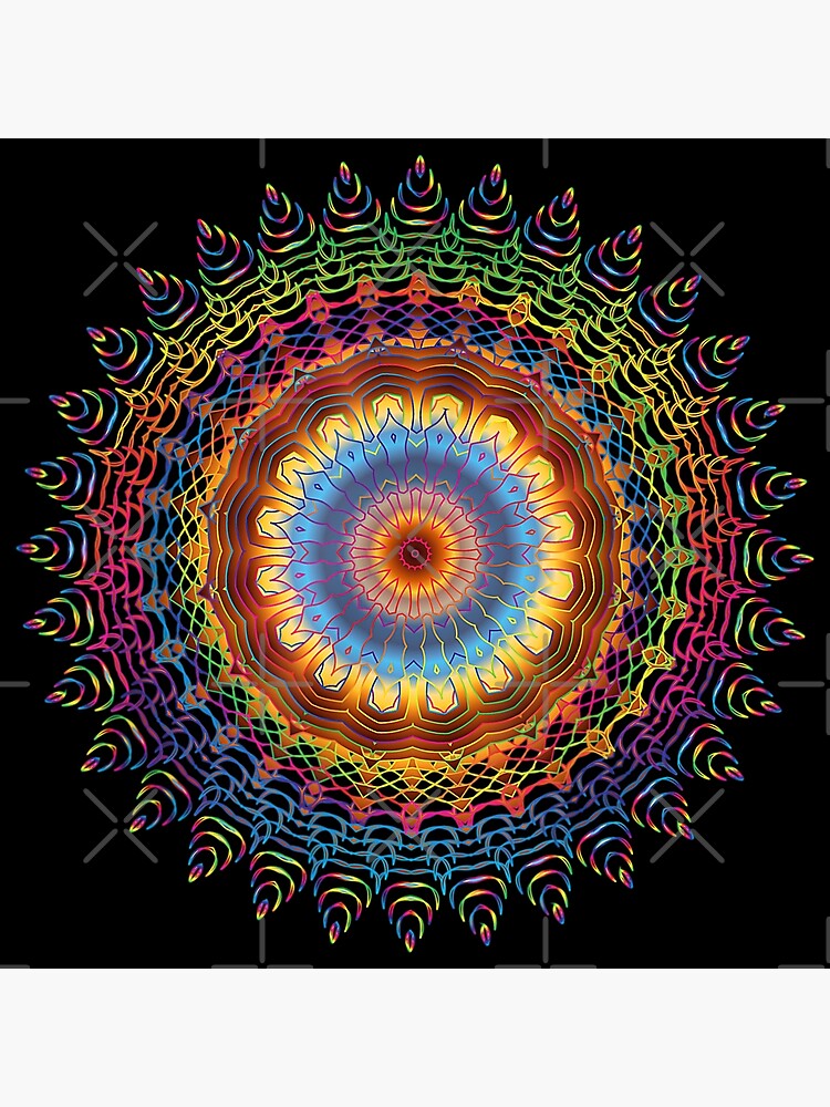 Mandala Sacred Geometry Prana Art Yoga Mantra Om Good Vibes