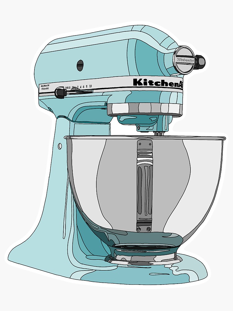 Kitchenaid mixer sticker Sticker for Sale by 1985-designs