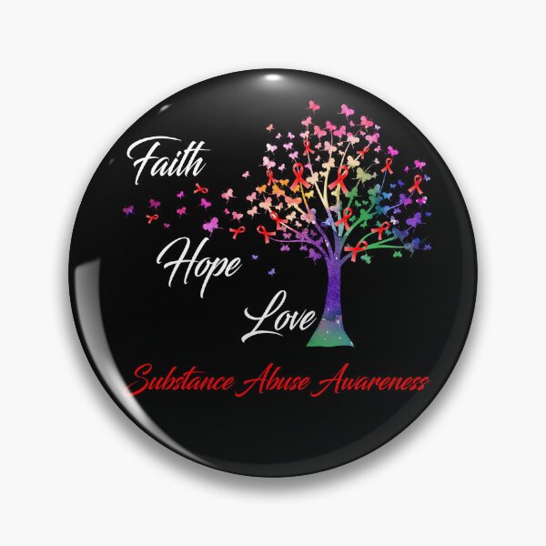 Item preview, Ribbon Tree Faith Hope Love Substance Abuse Awareness designed and sold by Tadmab.