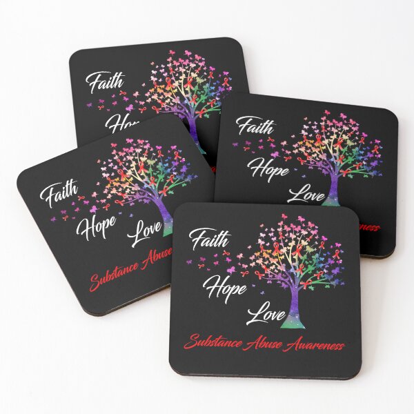 Item preview, Ribbon Tree Faith Hope Love Substance Abuse Awareness designed and sold by Tadmab.