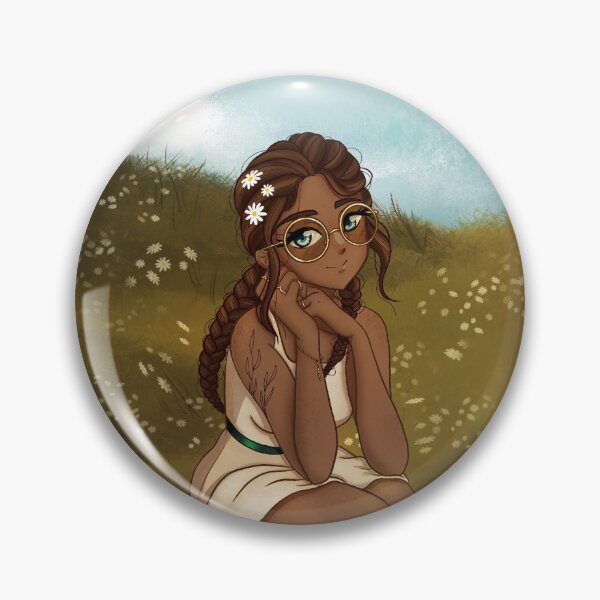 Item preview, Cute anime girl sitting in a field of flowers designed and sold by fujazeek.