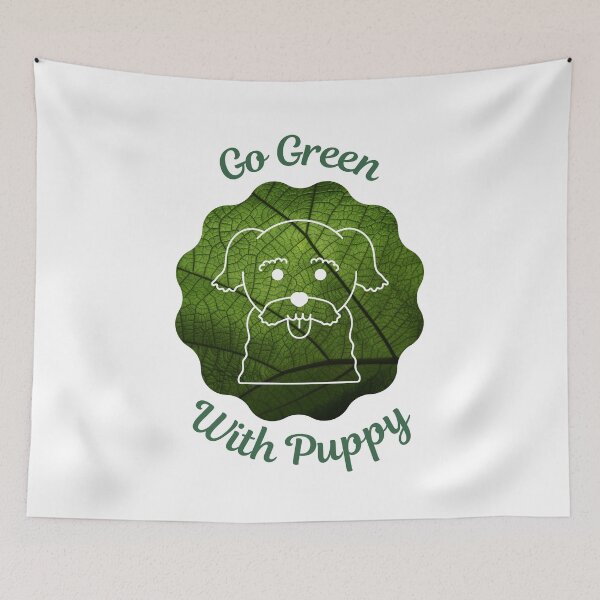 Item preview, Go Green With Puppy designed and sold by kucingmaikan.