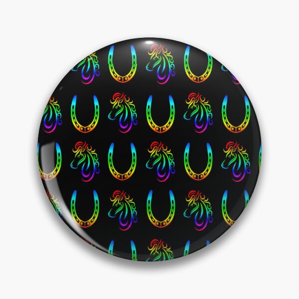 Item preview, Rainbow Color Horse and Horseshoe Pattern designed and sold by CharJens.