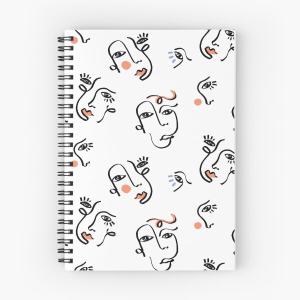 Item preview, White Abstract Faces designed and sold by Carolina Diaz.