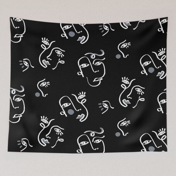 Artikelvorschau, Black Abstract Faces entworfen und verkauft von Carolina Diaz.