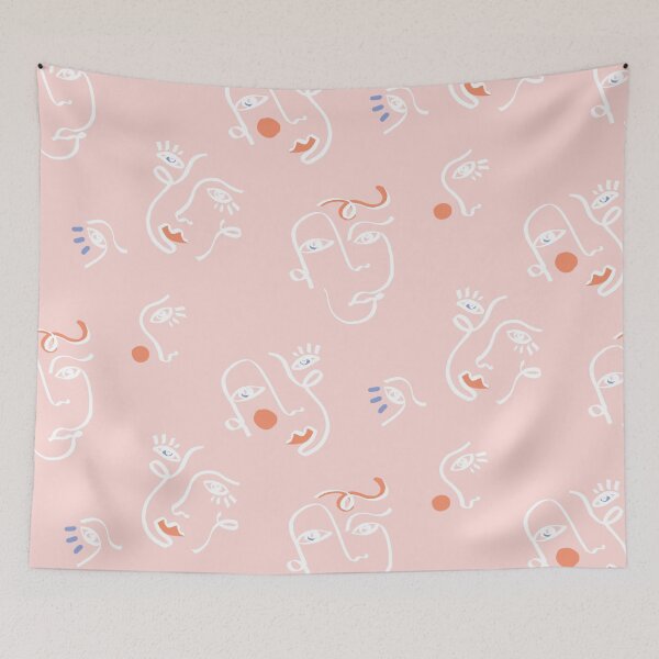 Artikelvorschau, Blush Abstract Faces entworfen und verkauft von Carolina Diaz.