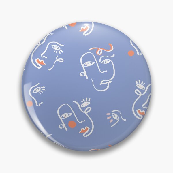 Artikelvorschau, Very Peri Abstract Faces entworfen und verkauft von Carolina Diaz.